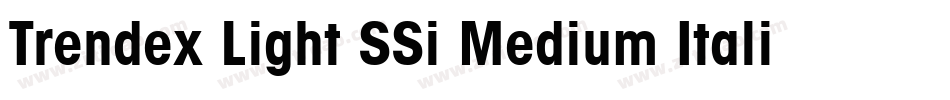 Trendex Light SSi Medium Italic字体转换